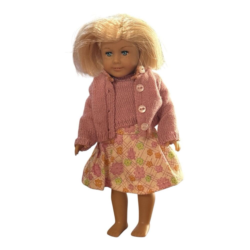 Kit Kittredge 6” Mini American Girl Doll Blonde Hair Pink Sweater